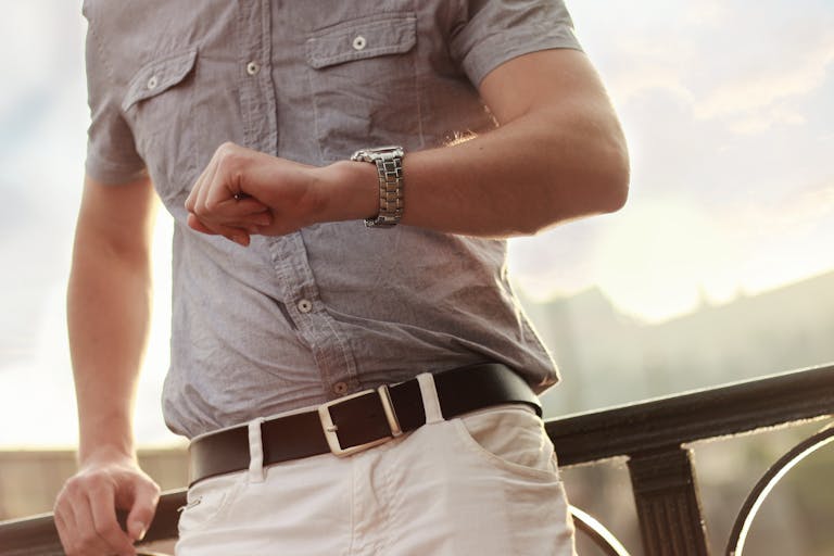 Man Showing Wristwatch | demonstrating dwell time